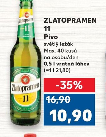 Kaufland ZLATOPRAMEN 11 Pivo nabídka