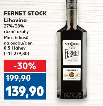 Kaufland FERNET STOCK Lihovina nabídka