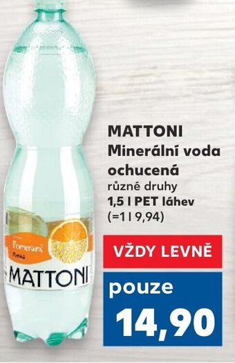 Kaufland MATTONI Minerální voda ochucená nabídka