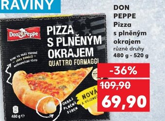 Kaufland DON PEPPE Pizza s plněným okrajem nabídka