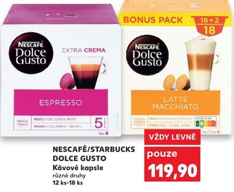 Kaufland NESCAFÉ/STARBUCKS DOLCE GUSTO Kávové kapsle nabídka