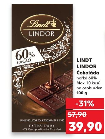Kaufland LINDT LINDOR Čokoláda nabídka
