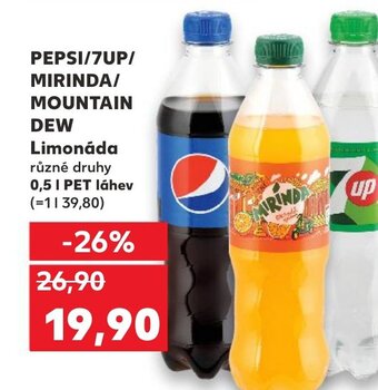 Kaufland PEPSI/7UP/ MIRINDA/ MOUNTAIN DEW Limonáda nabídka
