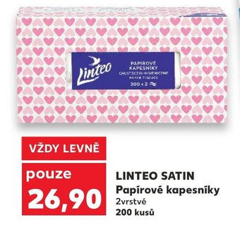 Kaufland LINTEO SATIN Papírové kapesniky nabídka