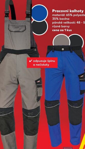 Kaufland Pracovní kalhoty nabídka
