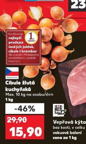 Kaufland Cibule žlutá kuchyňská nabídka