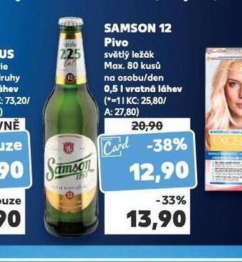 Kaufland Pivo samson 12 nabídka