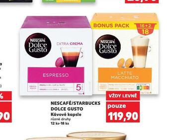 Kaufland Nescafé / strabucks dolce gusto nabídka