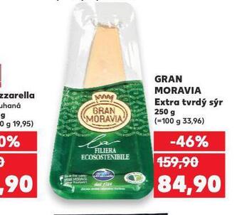 Kaufland Gran moravia extra tvrdý sýr nabídka