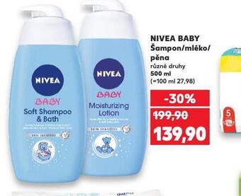 Kaufland Nivea babay šampon, mléko, pěna nabídka
