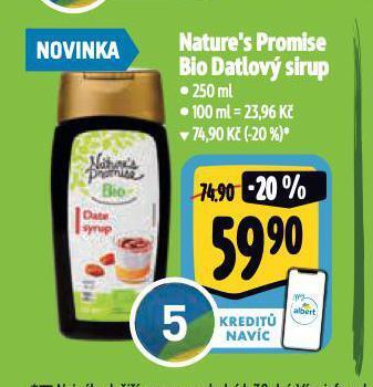 Albert Bio datlový sirup nabídka
