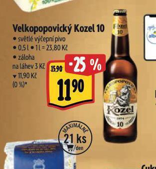Albert Pivo velkopopovický kozel nabídka