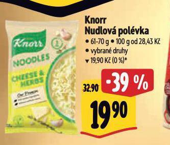 Albert Knorr nudlová polévka nabídka