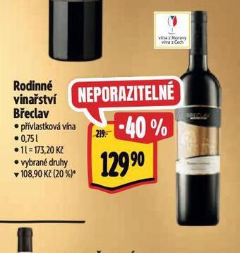 Albert Rodinné vinařství břeclav nabídka