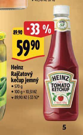 Albert Heinz kečup nabídka