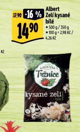 Albert Zelí kysané bílé nabídka