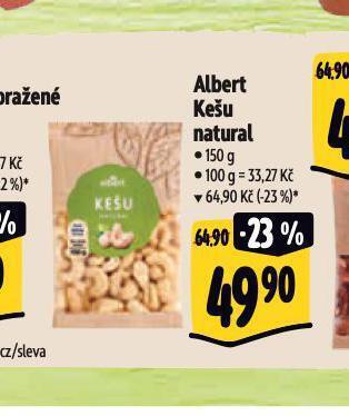 Albert Kešu natural nabídka
