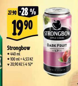 Albert Strongbow cider nabídka