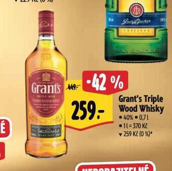 Albert Grant's triple wood whisky nabídka