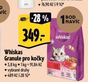 Albert Whiskas granule pro kočky nabídka