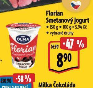 Albert Florian jogurt nabídka