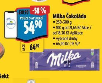 Albert Milka čokoláda nabídka