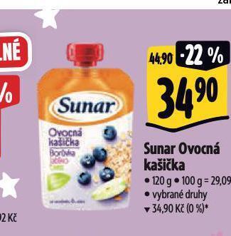 Albert Sunar ovocná kašička nabídka