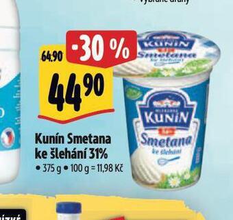 Kunín smetana ke šlehání