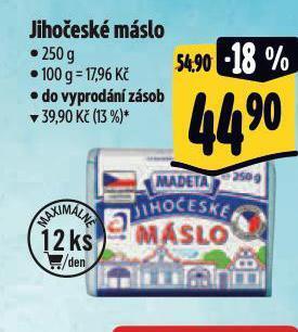 Albert Jihočeské máslo nabídka