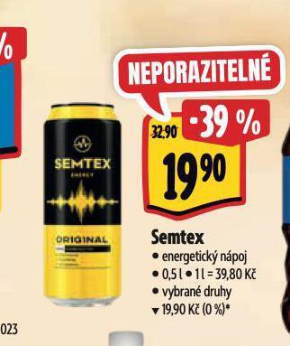 Albert Semtex energetický nápoj nabídka