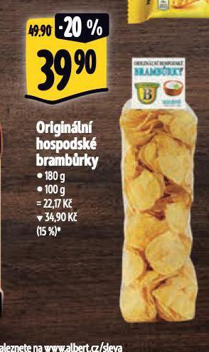 Albert Originální hospodské brambůrky nabídka