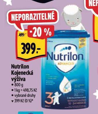 Albert Nutrilon kojenecká výživa nabídka