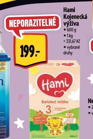 Albert Hami kojenecká výživa nabídka