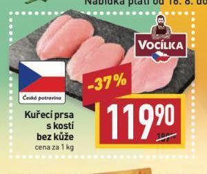 Billa Kuřecí prsa s kostí nabídka