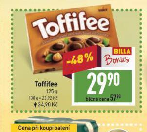 Billa Toffifee nabídka
