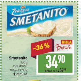 Billa Smetanito nabídka