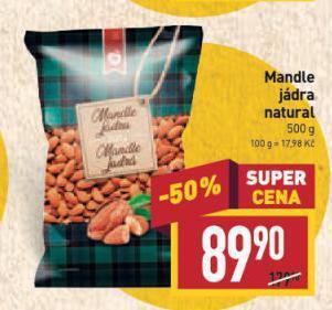Billa Mandle jádra nabídka