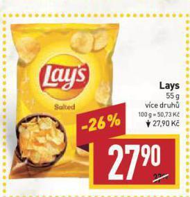 Billa Lay's chipsy nabídka