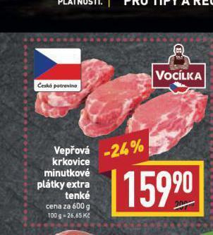 Billa Vepřová krkovice nabídka