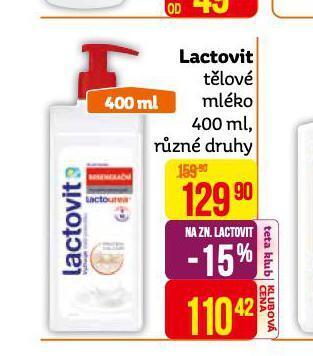 Teta Lactovit tělové mléko nabídka