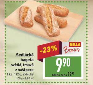 Billa Sedlácká bageta nabídka