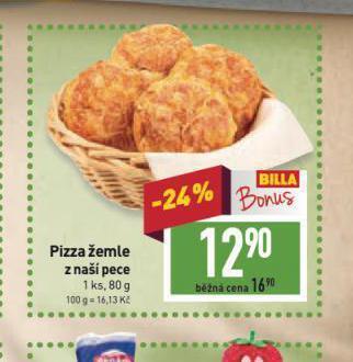 Billa Pizza žemle nabídka