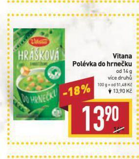 Billa Vitana polévka do hrnečku nabídka