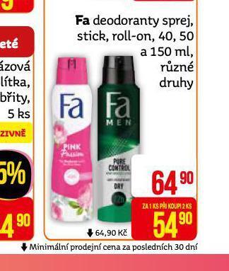 Teta Fa deodoranty sprej, stick, roll-on nabídka