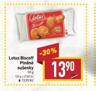 Billa Lotus biscoff sušenky nabídka