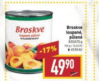 Billa Broskve nabídka