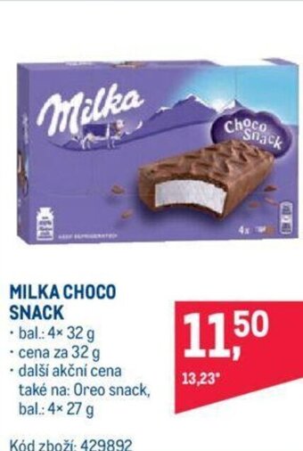 Makro MILKA CHOCO SNACK nabídka