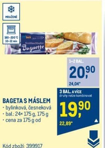 Makro BAGETA S MÁSLEM nabídka