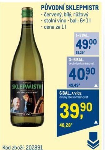 Makro PŮVODNÍ SKLEPMISTR nabídka