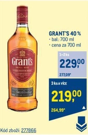 Makro GRANT'S 40% nabídka